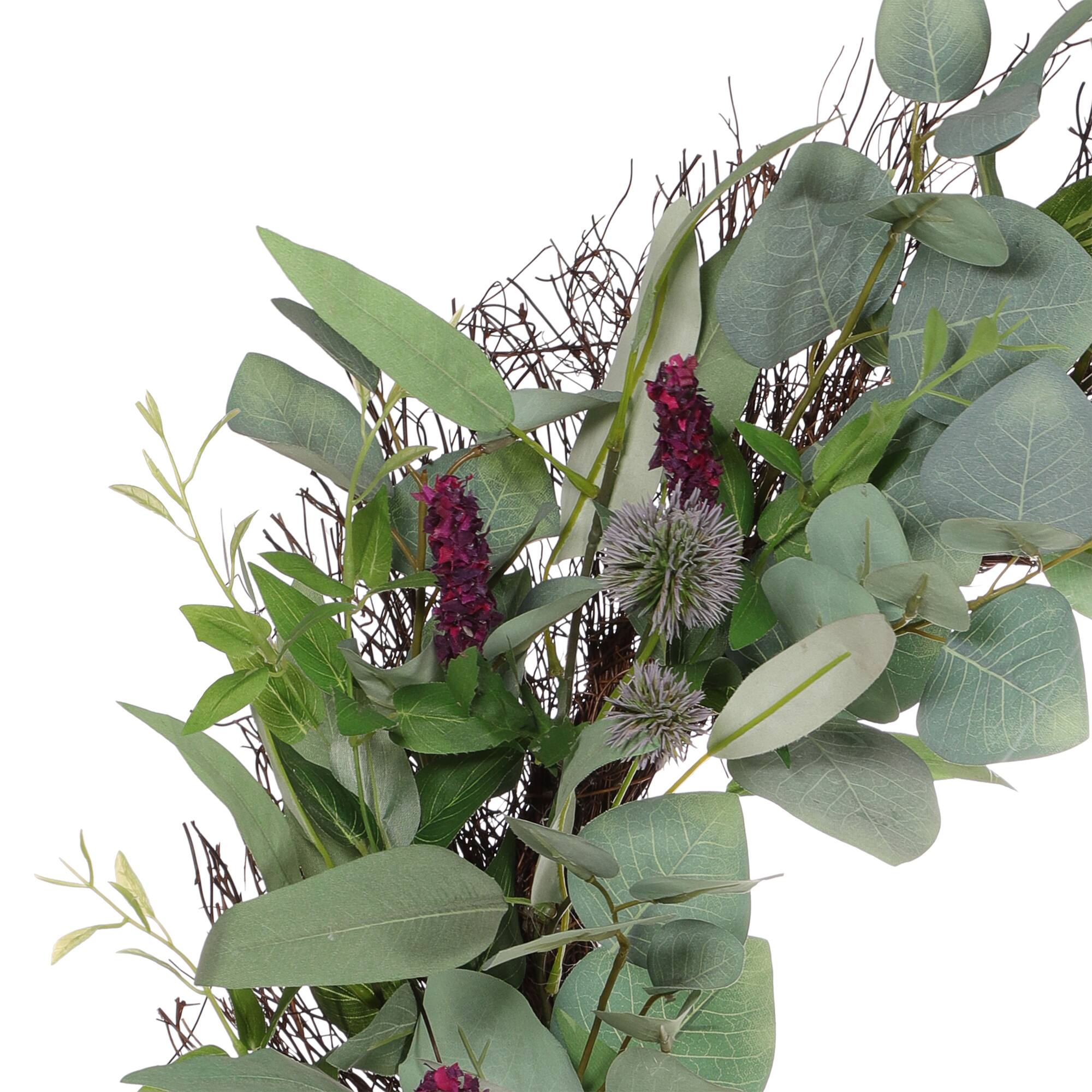 24" Spring Lavender & Thistle Wreath